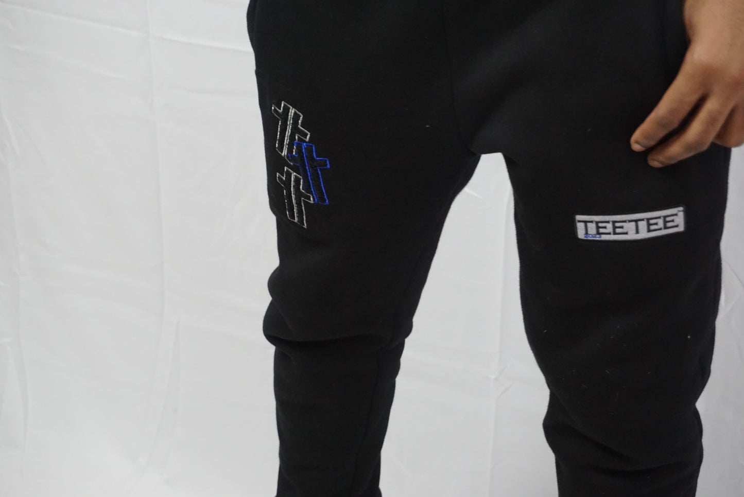 Triple T Black and Blue Chenille Bottoms