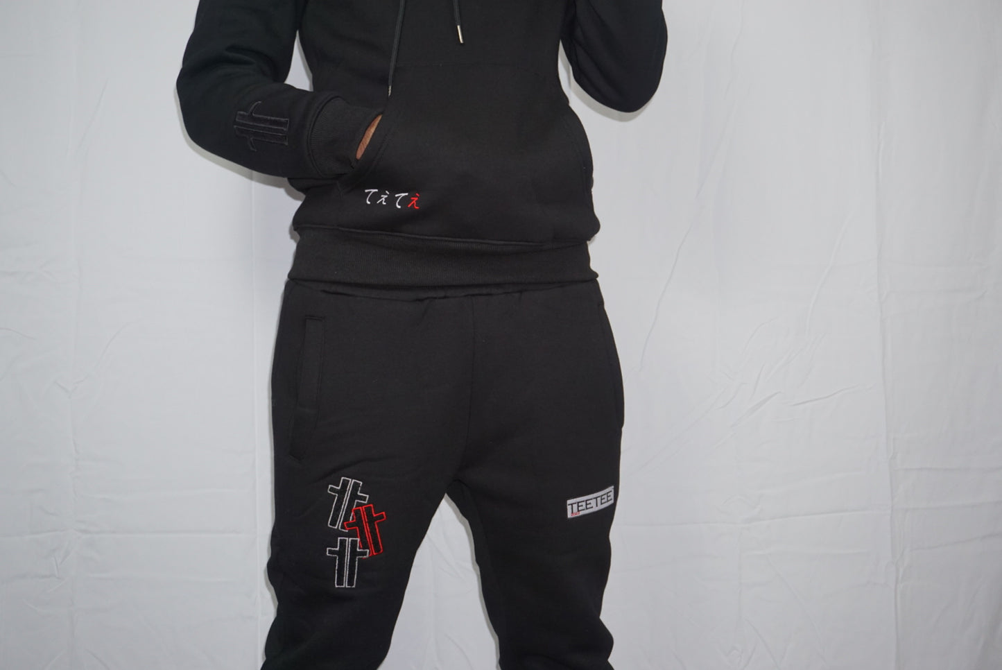 Triple T Black and Red Chenille Bottoms