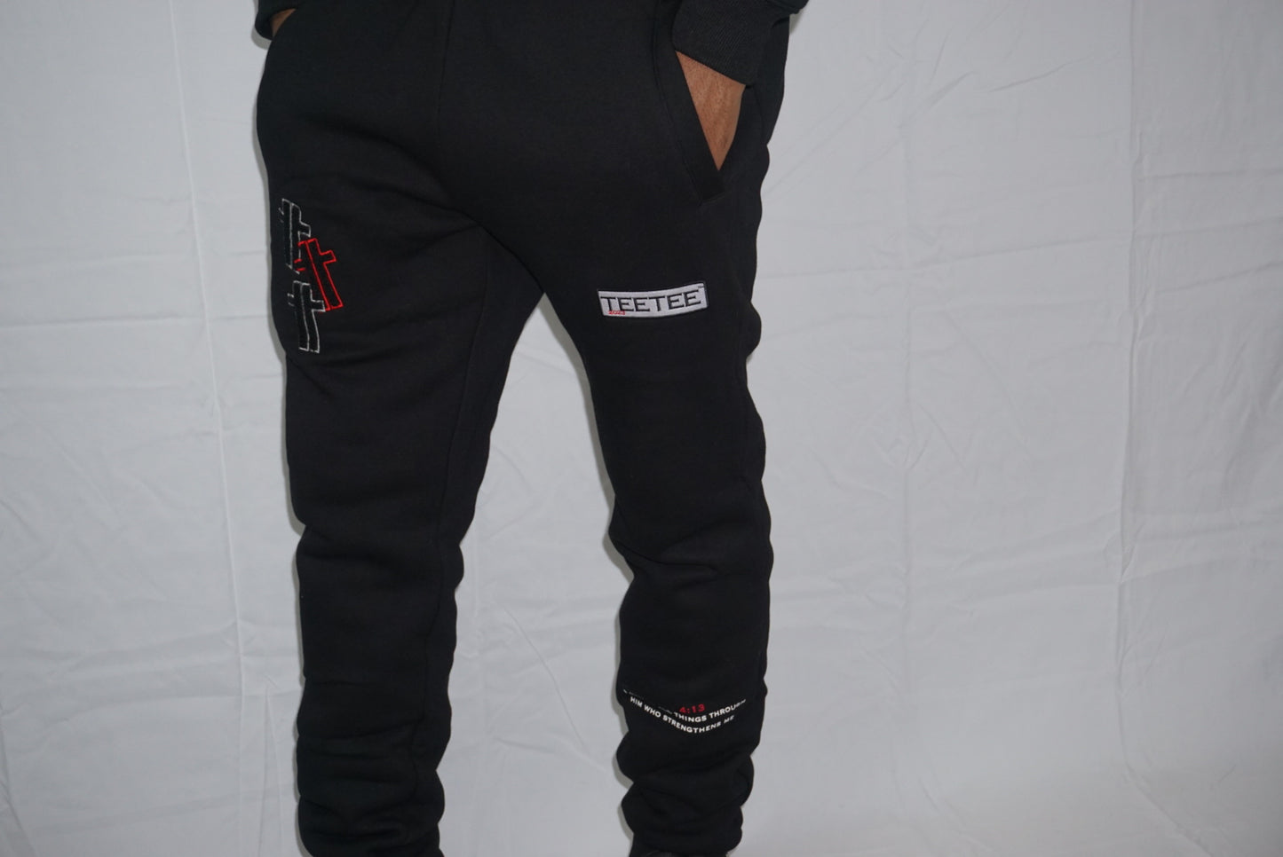 Triple T Black and Red Chenille Bottoms