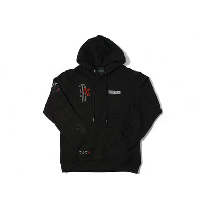 Triple T Black and Red Chenille Hoodie